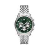Buy Shop Emporio Armani Antonio Chronograph Green Dial Silver Steel Strap Watch for Men - AR11581 USA Online