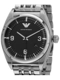 Buy Shop Emporio Armani Classic Analog Black Dial Silver Steel Strap Watch For Men - AR0369 USA Online