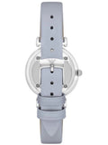 Buy Shop Emporio Armani Gianni T-Bar Mother Of Pearl White Dial Grey Leather Strap Watch For Women - AR11039 USA Online