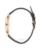 Buy Shop Emporio Armani Gianni T Bar Black Mother of Pearl Dial Black Leather Strap Watch For Women - AR11060 USA Online