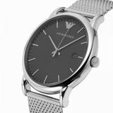 Buy Shop Emporio Armani Luigi Quartz Grey Dial Silver Mesh Bracelet Watch For Men - AR11069 USA Online
