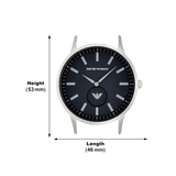 Buy Shop Emporio Armani Renato Quartz Black Dial Silver Steel Strap Watch For Men - AR11118 USA Online