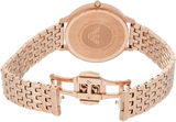 Buy Shop Emporio Armani Gianni T-Bar Black Dial Rose Gold Strap Watch For Women - AR11145 USA Online