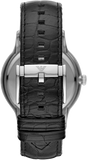 Buy Shop Emporio Armani Renato Analog Black Dial Black Leather Strap Watch For Men - AR11186 USA Online