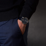 Buy Shop Emporio Armani Renato Analog Blue Dial Blue Leather Strap Watch For Men - AR11188 USA Online