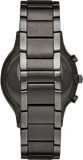 Buy Shop Emporio Armani Renato Chronograph Blue Dial Grey Steel Strap Watch For Men - A11215 USA Online