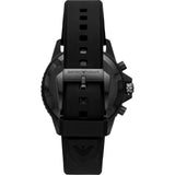 Buy Shop Emporio Armani Luigi Analog Black Dial Black Leather Strap Watch For Men - AR11450 USA Online