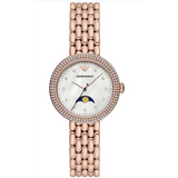 Emporio Armani Rosa Mother of Pearl Dial Rose Gold Steel Strap Watch For Women - AR11462