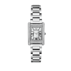 Buy Shop Emporio Armani Empire Mother of Pearl Dial Silver Steel Strap Watch For Women - AR11625 USA Online