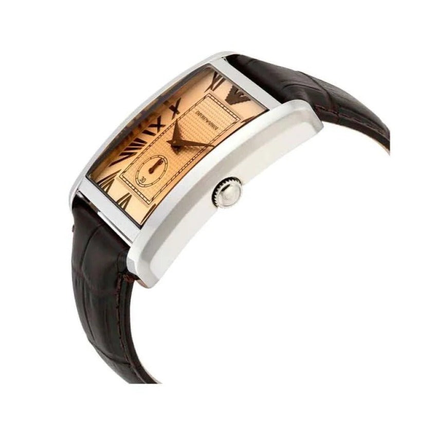 Buy Shop Emporio Armani Classic Brown Dial Brown Leather Strap Watch For Men - AR1605 USA Online
