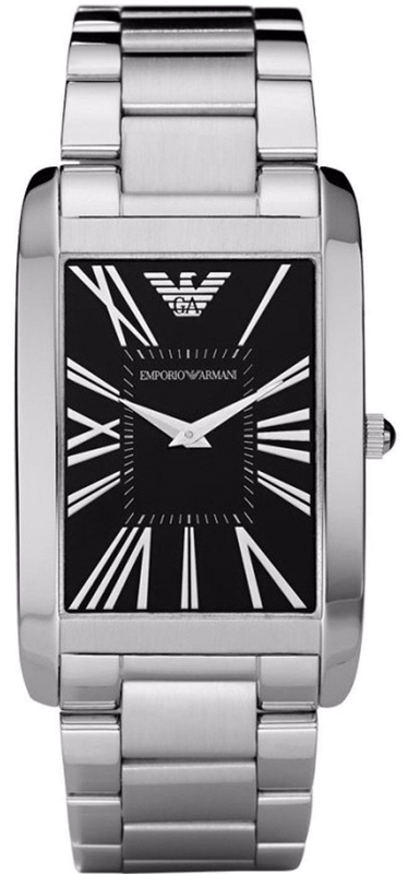 Buy Shop Emporio Armani Classic Analog Black Dial Silver Steel Strap Watch For Men - AR1608 USA Online