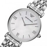 Buy Shop Emporio Armani Classic Quartz Mother of Pearl Dial Silver Steel Strap Watch For Women - AR1602 USA Online