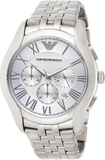 Buy Shop Emporio Armani Velente Chronograph Quartz Silver Dial Silver Steel Strap Watch For Men - AR1702 USA Online