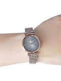 Buy Shop Emporio Armani Gianni T Bar Grey Dial Two Tone Stainless Steel Watch For Women - AR1725 USA Online