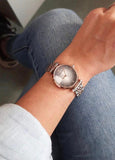 Buy Shop Emporio Armani Gianni T Bar Grey Dial Two Tone Stainless Steel Watch For Women - AR1725 USA Online
