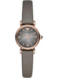 Buy Shop Emporio Armani Gianni T Bar Quartz Gray Dial Gray Leather Strap Watch For Women - AR1727 USA Online