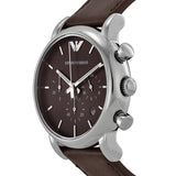Buy Shop Emporio Armani Classic Chronograph Brown Dial Brown Leather Strap Watch For Men - AR1734 USA Online