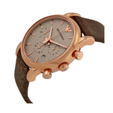 Buy Shop Emporio Armani Classic Chronograph White Dial Brown Leather Strap Watch For Men - AR1809 USA Online