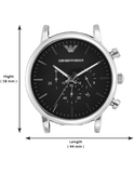 Buy Shop Emporio Armani Luigi Chronograph Black Dial Black Leather Watch For Men - AR1828 USA Online