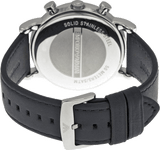 Buy Shop Emporio Armani Luigi Chronograph Black Dial Black Leather Watch For Men - AR1828 USA Online