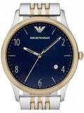Buy Shop Emporio Armani Classic Quartz Blue Dial Two Tone Steel Strap Watch For Men - AR1868 USA Online