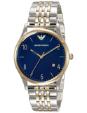 Buy Shop Emporio Armani Classic Quartz Blue Dial Two Tone Steel Strap Watch For Men - AR1868 USA Online