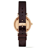 Buy Shop Emporio Armani Classic Quartz Pink Dial Brown Leather Strap Watch For Women - AR1911 USA Online