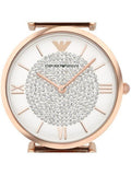Buy Shop Emporio Armani Gianni T Bar White Dial Two Tone Steel Strap Watch For Women - AR1926 USA Online