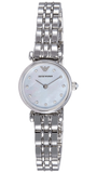 Buy Shop Emporio Armani Gianni Blue Dial Silver Steel Strap Watch For Women - AR1961 USA Online