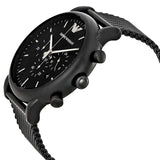 Buy Shop Emporio Armani Sport Chronograph Black Dial Black Mesh Bracelet Watch For Men - AR1968 USA Online