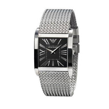 Buy Shop Emporio Armani Classic Black Dial Silver Mesh Bracelet Watch For Women - AR2013 USA Online