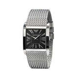 Buy Shop Emporio Armani Classic Black Dial Silver Mesh Bracelet Watch For Women - AR2013 USA Online
