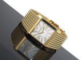 Buy Shop Emporio Armani Super Slim Quartz White DIal Gold Mesh Bracelet Watch For Women - AR2017 USA Online