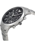 Buy Shop Emporio Armani Classic Chronograph Black Dial Silver Steel Strap Watch For Men - AR2434 USA Online