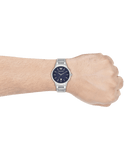 Buy Shop Emporio Armani Renato Blue Dial Silver Steel Strap Watch For Men - AR2477 USA Online