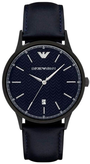 Buy Shop Emporio Armani Renato Blue Dial Blue Leather Strap Watch For Men - AR2479 USA Online