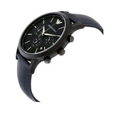 Buy Shop Emporio Armani Renato Chronograph Quartz Blue Dial Blue Leather Strap Watch For Men - AR2481 USA Online