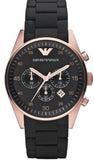 Emporio Armani Sportivo Black Dial Black Steel Strap Watch For Men - AR5905