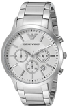 Buy Shop Emporio Armani Sportivo Chronograph Silver Dial Silver Steel Strap Watch For Men - AR5963 USA Online