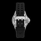 Buy Shop Emporio Armani Sea Explorer Automatic Black Dial Black Silicone Strap Watch For Men - AR60078 USA Online