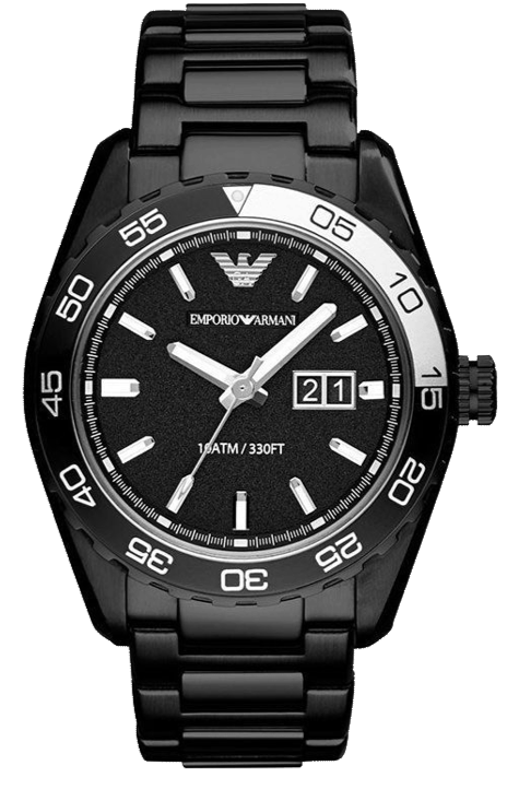 Buy Shop Emporio Armani Sportivo Quartz Black Dial Black Steel Strap Watch For Men - AR6049 USA Online