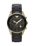 Buy Shop Emporio Armani Sportivo Quartz Black Dial Black Steel Strap Watch For Men - AR8023 USA Online