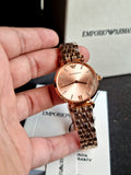 Buy Shop Emporio Armani Arianna Analog Mother of Pearl Dial Rose Gold Steel Strap Watch For Women - AR11196 USA Online