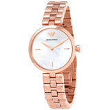Buy Shop Emporio Armani Arianna Analog Mother of Pearl Dial Rose Gold Steel Strap Watch For Women - AR11196 USA Online