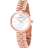 Buy Shop Emporio Armani Arianna Analog Mother of Pearl Dial Rose Gold Steel Strap Watch For Women - AR11196 USA Online