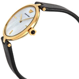 Buy Shop Emporio Armani Arianna Analog Silver Dial Black Leather Strap Watch For Women - AR11200 USA Online