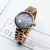 Buy Shop Emporio Armani Arianna Black Dial Rose Gold Stainless Steel Watch For Women - AR11197 USA Online