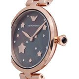 Buy Shop Emporio Armani Arianna Black Dial Rose Gold Stainless Steel Watch For Women - AR11197 USA Online
