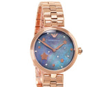 Buy Shop Emporio Armani Arianna Black Dial Rose Gold Stainless Steel Watch For Women - AR11197 USA Online