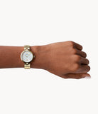 Buy Shop Emporio Armani Arianna Mother of Pearl Dial Gold Steel Strap Watch For Women - AR11198 USA Online
